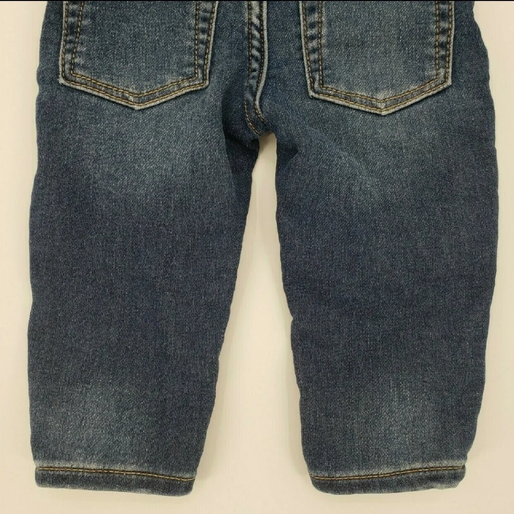 Gap Jeans My 1st Easy Slim Stretch Denim Size 3-6mo Elastic Rib Knit Waistband